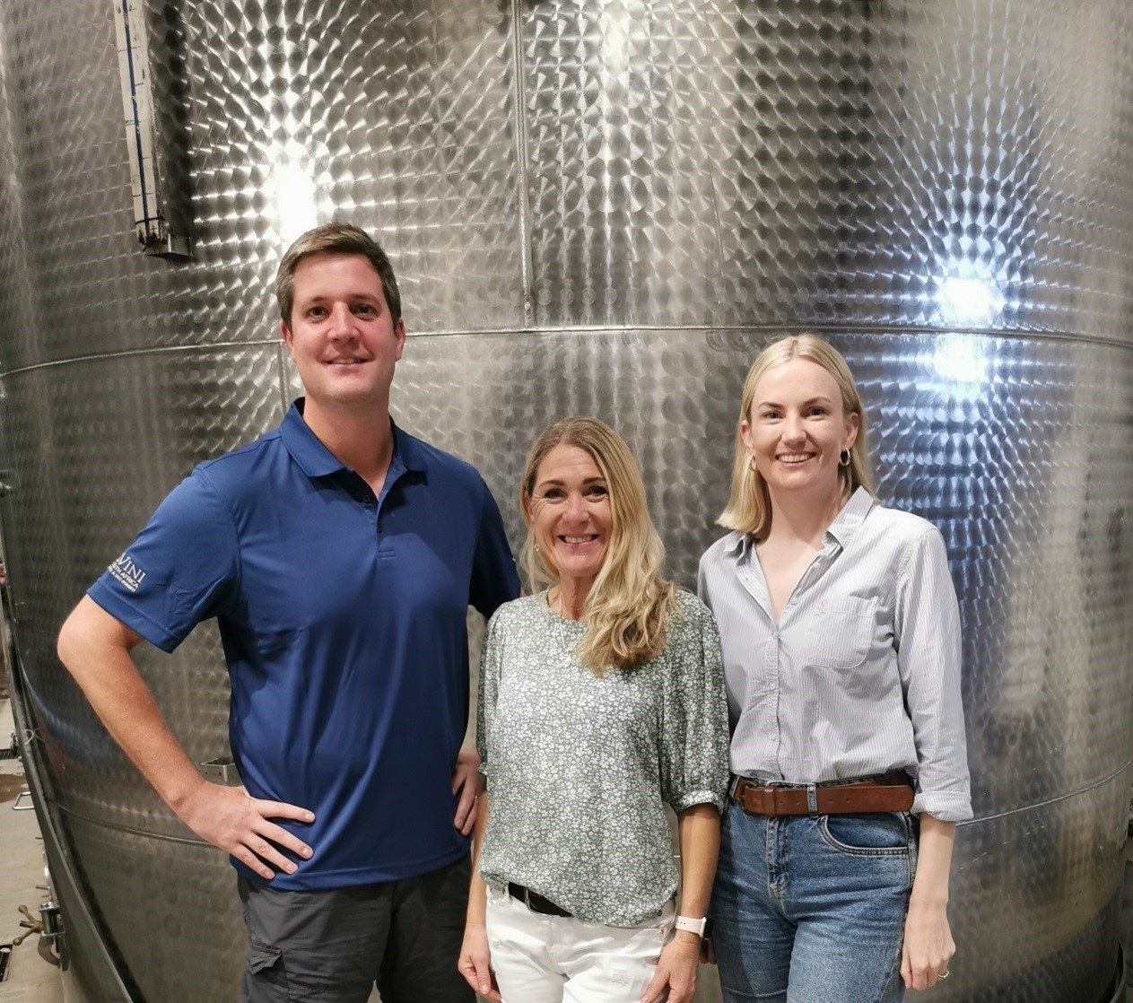 Stellenbosch Vineyards general manager JG de Villiers, operations manager Delana Green and compliance manager Mathilda Malan. 